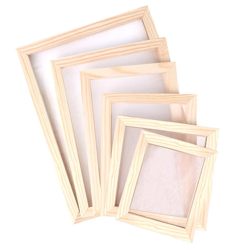 Paper Making Frame Screen DIY Wood Paper Making Papermaking Mould Crafts Handcraft Paper Recycling Tool Wooden Multi-size