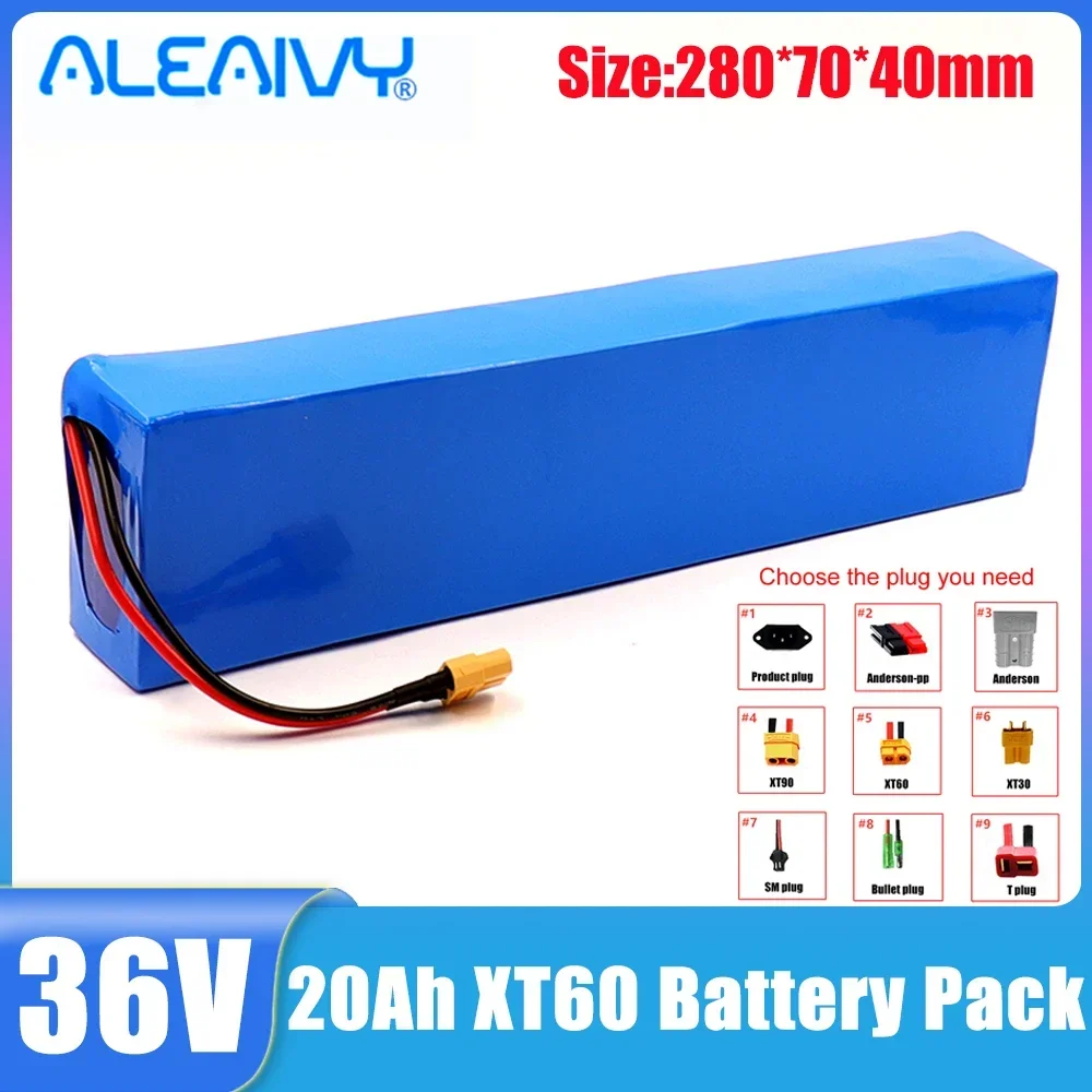 

36V 18650 Lithium Ion Battery 10S3P 20Ah XT60 42V Pack for E-bike Electric Car Bicycle Motor Scooter 350W 500W +20A BMS