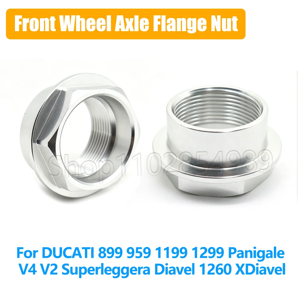 For DUCATI 899 959 1199 1299 Panigale V4 V2 Superleggera Diavel 1260 XDiavel Motorcycle Accessories Front Wheel Axle Flange Nut