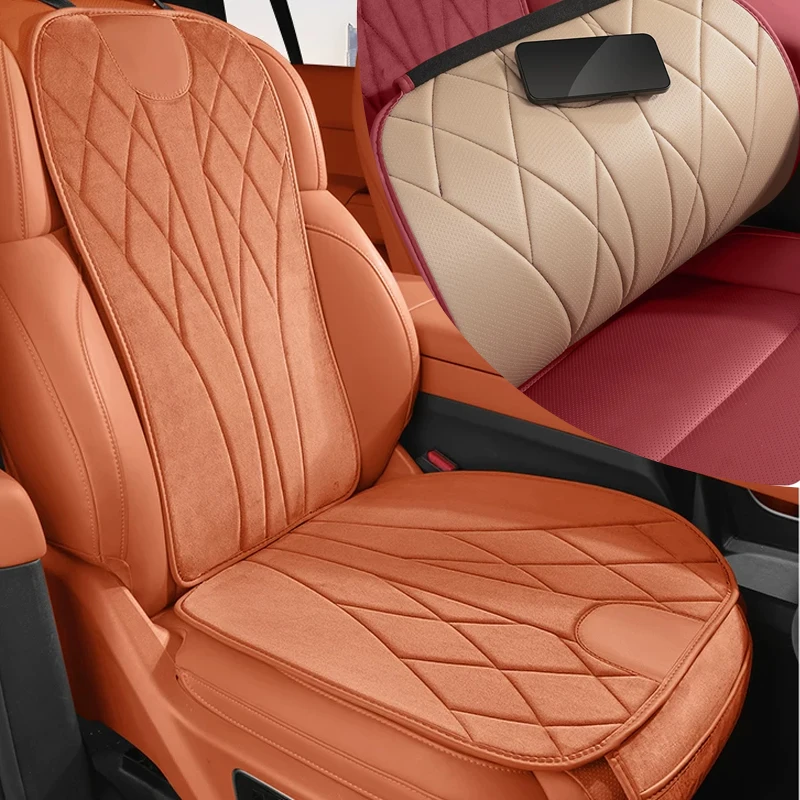 Car Winter Suede Thick Warm Seat Cover For FIAT ARGO TIPO Grande Panda Fastback Titano Pulse UNO SEDICI QUBO Auto Anti-Slip Mat