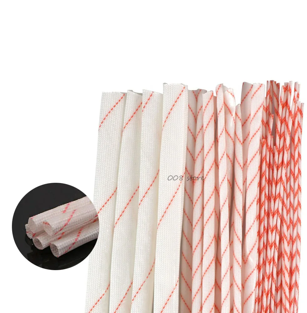 5Meter Yellow wax tube 1mm~10mm Fiberglass sleeving High temperature insulated Wire protective  casing Glass Fiber Tube