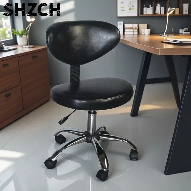 Compact Adjustable Office Chair Ergonomic Swivel Task Chair for Small Spaces Home Desk Seating Movable with Wheels Gaming Chair