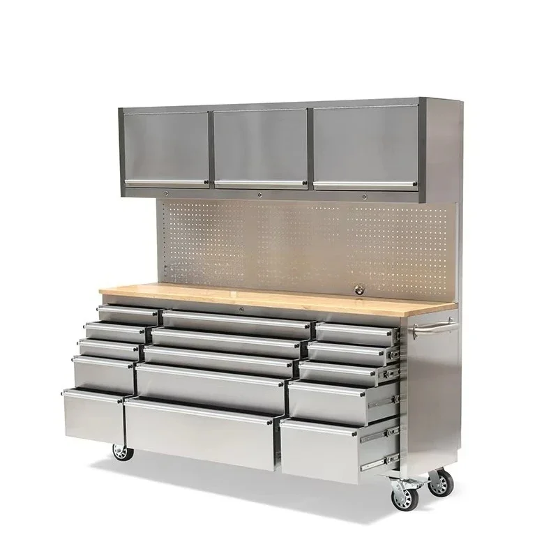 Stainless steel rolling tool trolley car locker with wheels workshop toolbox