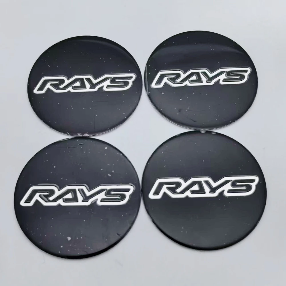 4pcs 45mm 50mm 56mm 65mm RAYS Logo Emblem Car Stickers Accessories for Car Wheel Center Caps Hub Cap Rim Cover Badge Replacement view 3
