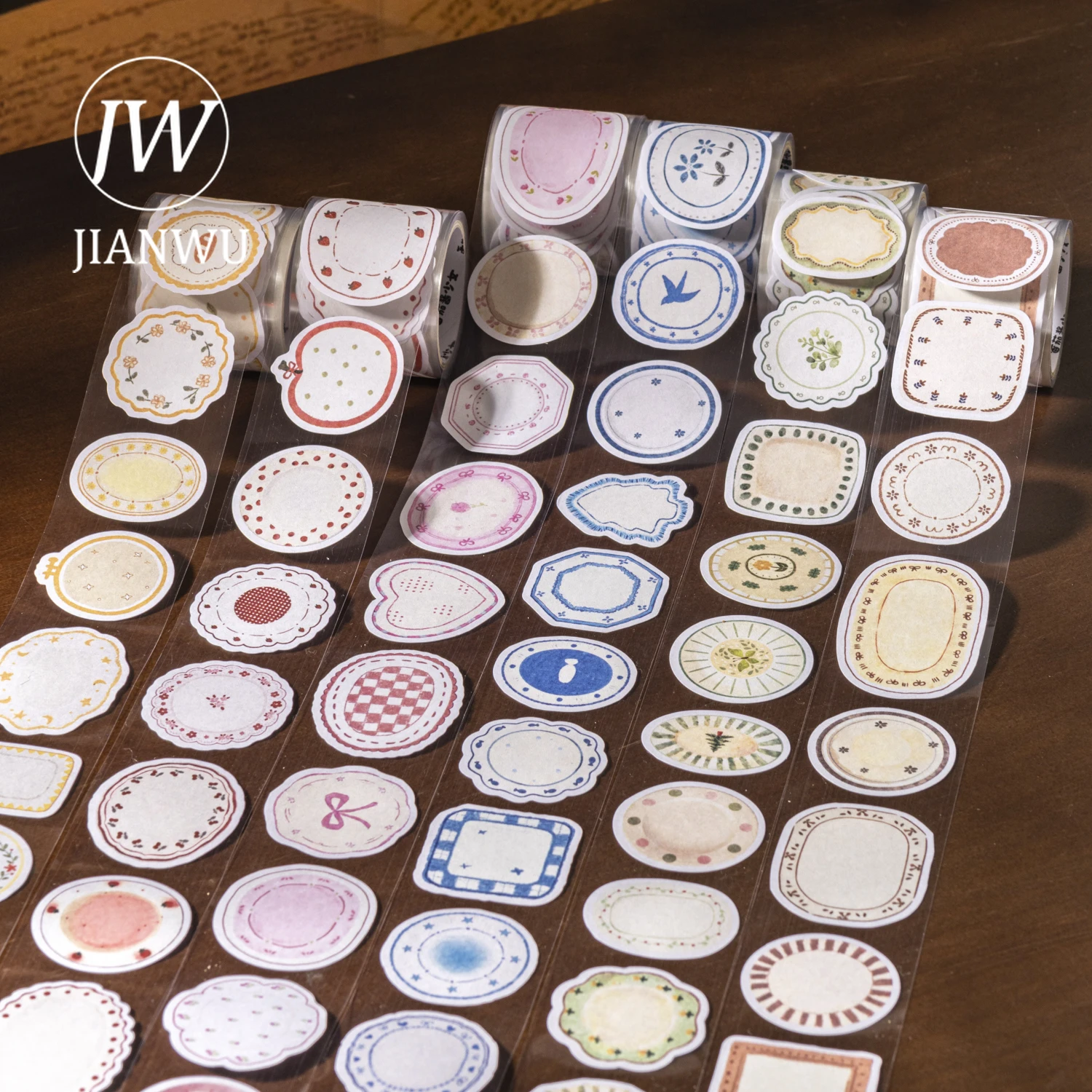 JIANWU Small Floral Frame Series Vintage Flower Border Landscape Material Collage Scrapbooking Tape Creative Journal Stationery