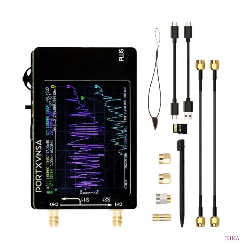 أداة قياس شبكات K1KA Handheld RF لأداء الهوائيات تختبر 50 كيلو هرتز إلى 2.7 جيجا هرتز تعزيز القياس
