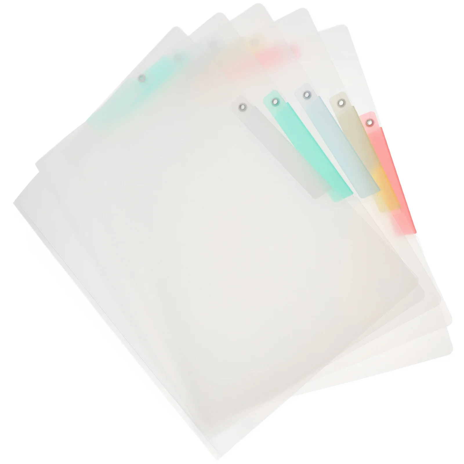 5 pçs pasta pasta de pasta mangas claras documento titular organizador pastas de arquivo de escritório