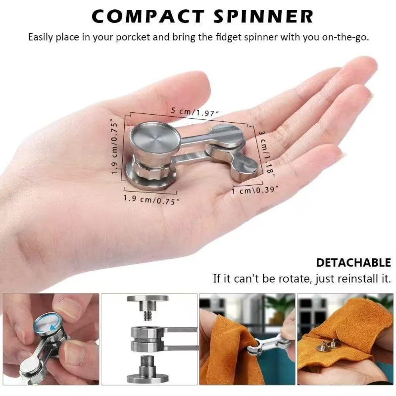 High Quality Chaotic Pendulum Stainless Steel Fidget Spinner ADHD Anxiety Toys Stress Reliever Gadgets Cool Stuff Adults Teens