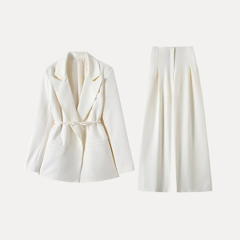 طقم بدلة كاجوال نسائية لصيف 2025 من ألياف البوليستر بنطال مريح ومجموعة Jaet