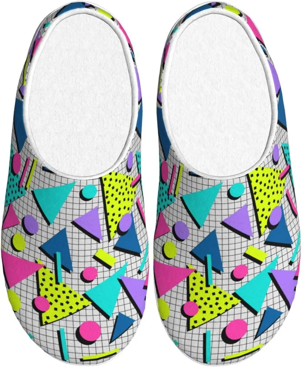 

Retro 80s 90s Adult Cotton Slippers Home House Indoor Shoes Plush Slipper