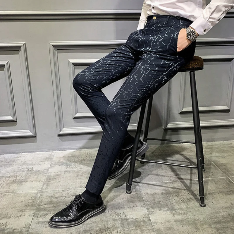 

Pantalon Hombre Vestir Autumn Social Trousers Mens Pants Perfume Men Dress Pants Slim Fit Casual Mens Trousers Office