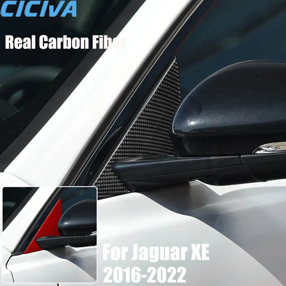 

Автомобильные аксессуары из настоящего углеродного волокна, декоративная накладка на стойку, мягкая наклейка для Jaguar XE 2016 2017 2018 2019 2020 2021 2022