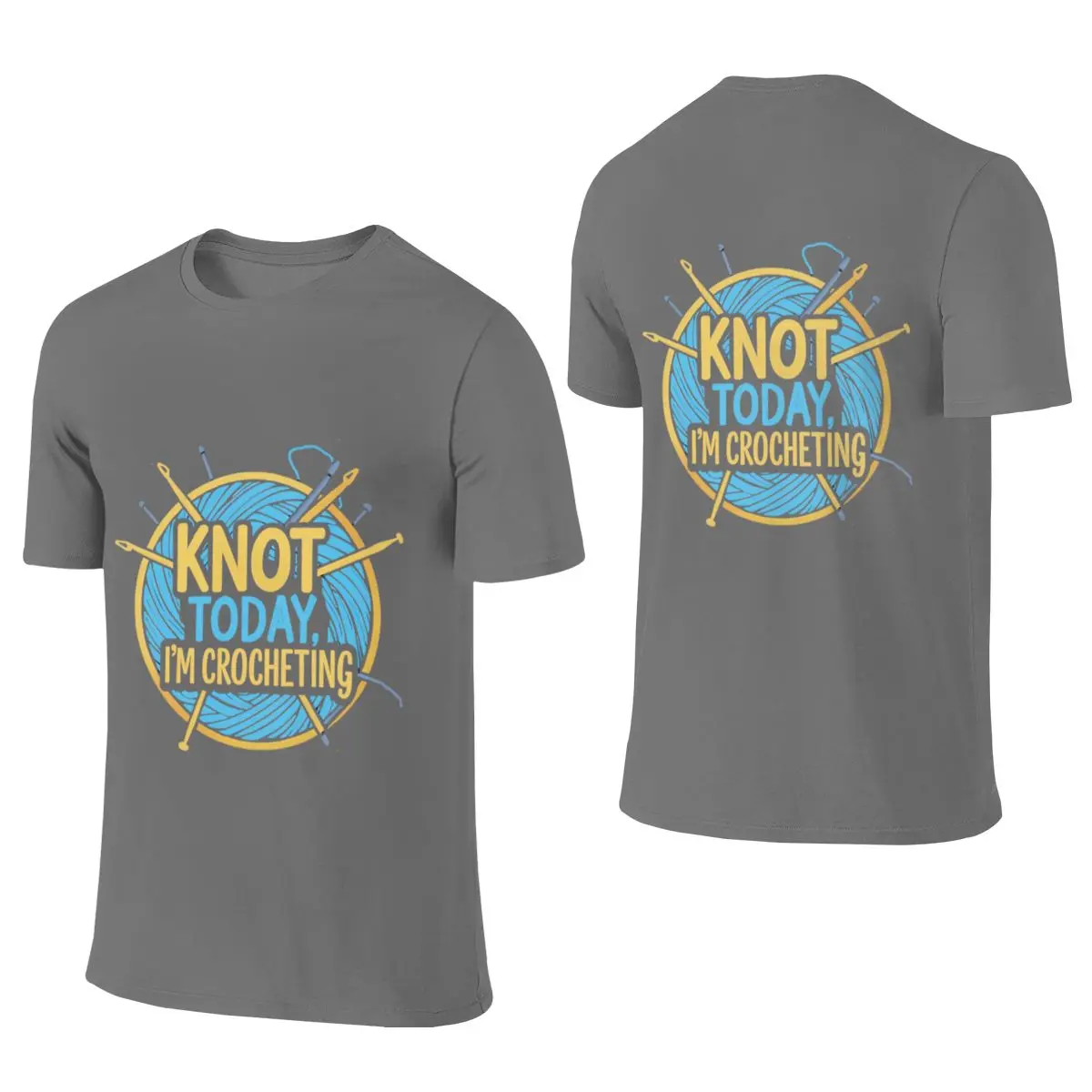 Knot Today I M Crocheting Home Reversible T-shirt Japanese Style City Boy Small Patterns Shirt