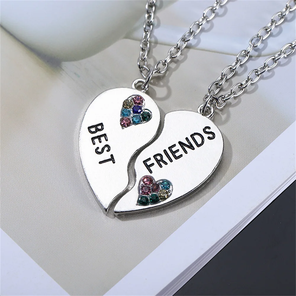 Necklace Female Best Friend Pendant Mixed Style Puzzle Love Star Crown Alloy Metal Chain Student Friendship Jewelry Jewelry Gift - view 4