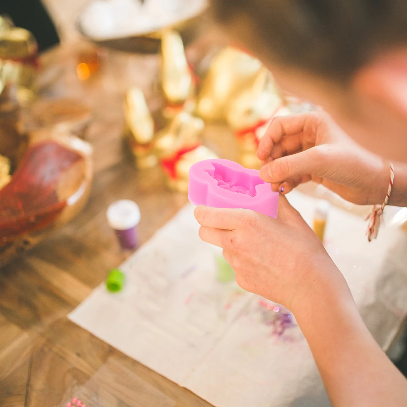 

Silicone Mold Making DIY Crafts Flower Shape Silicone Mold for Aromatherapy Wax Projects Reusable Flexible