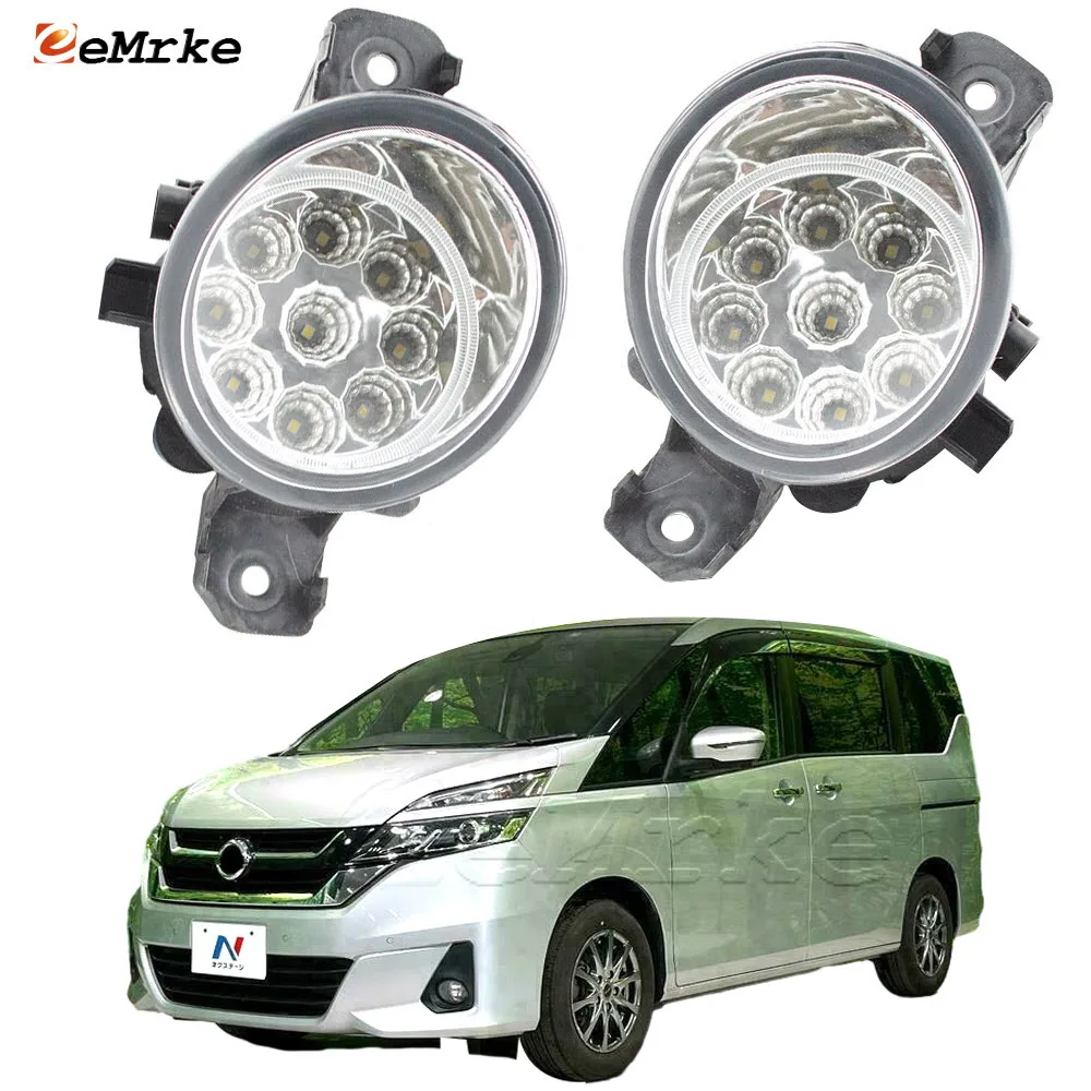 

1 Pair/2 Pcs Car Led Lights Lamps Fog Light Assembly for Nissan Serena C27 Suzuki Landy SGNC27 GC27 2016 2017 2018 2019 Front