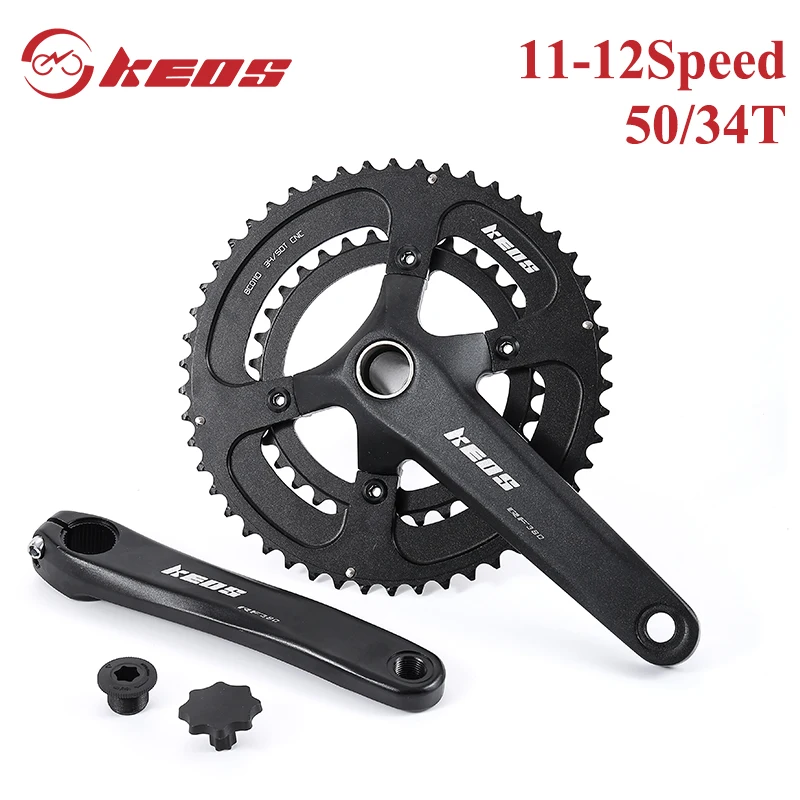 KEOS Double Chainring Crown 50-34 Teeth 11/12s Road Bike With 165
