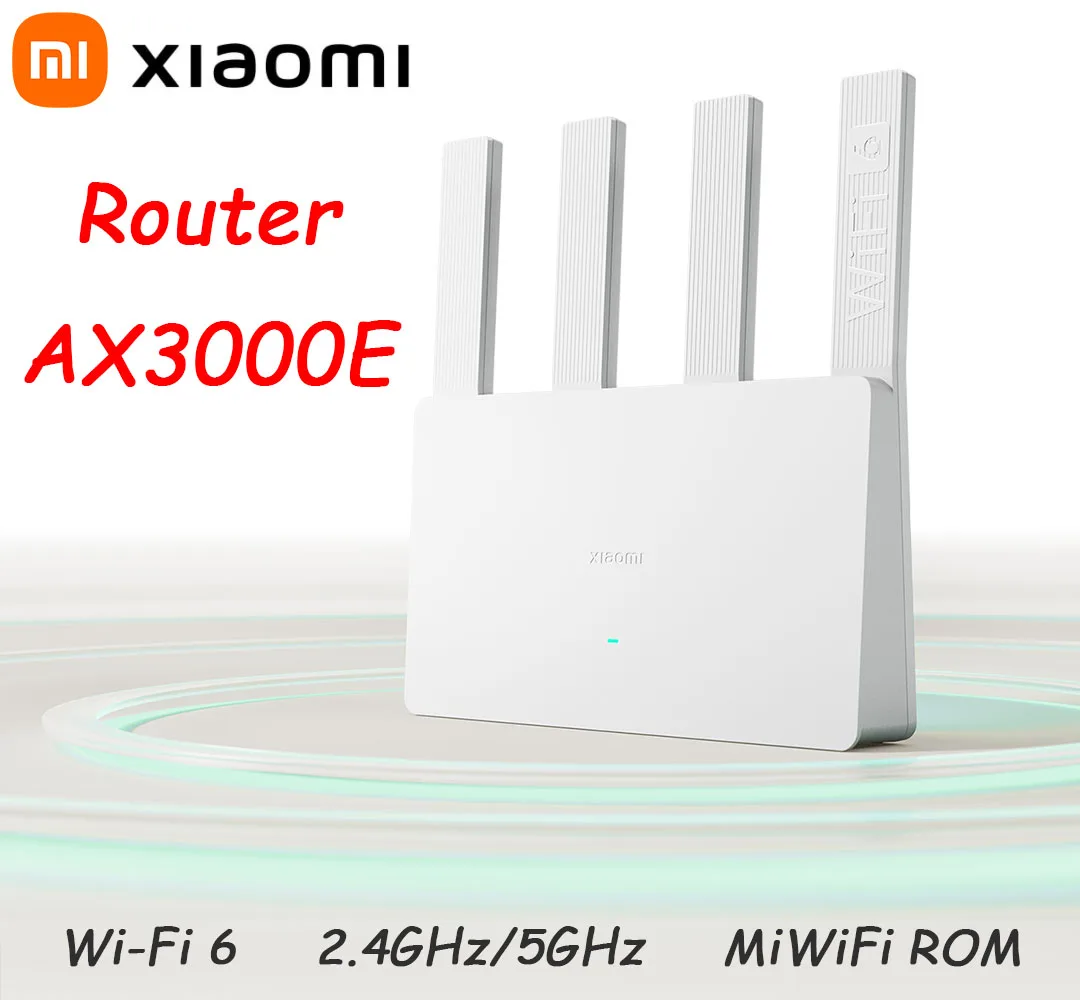 

Xiaomi AX3000E Router WiFi6 2.4G/5GHz Dual WAN/LAN Port Aggregation 160MHz Repeater 2976Mbps Qualcomm Processors Mesh Network CN