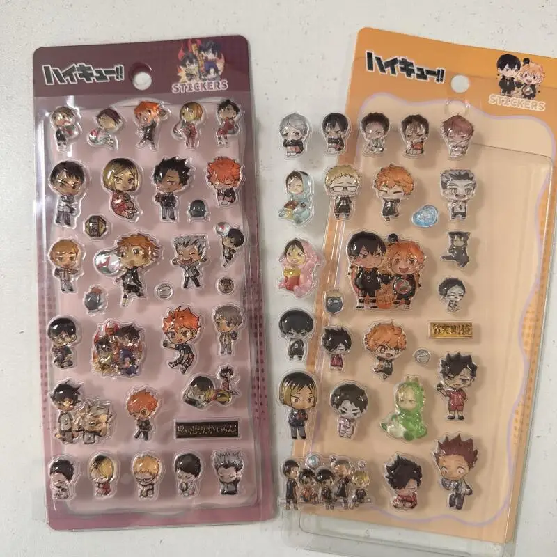 Kuroko's Basketball Genius Boys Haikyuu Two Sheets Per Set Relief Sticker Anime Peripheral Toys Birthday Gifts for Boys and Girl