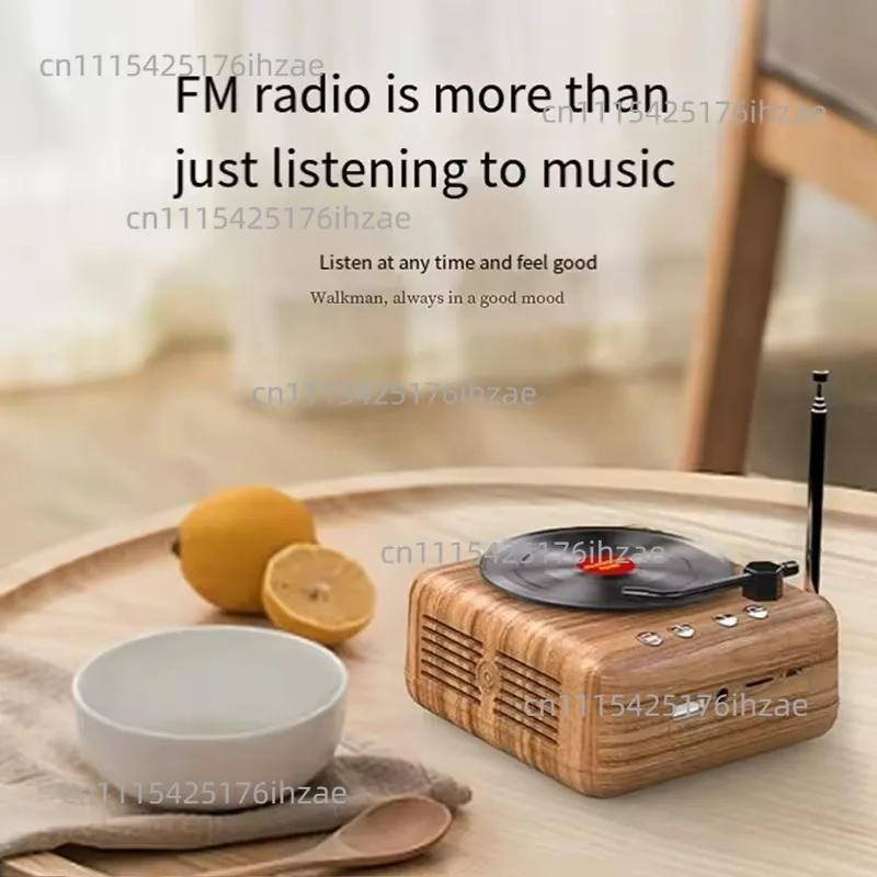 Retro vinyl record player Bluetooth audio CD player creative gift radio speaker heart gift