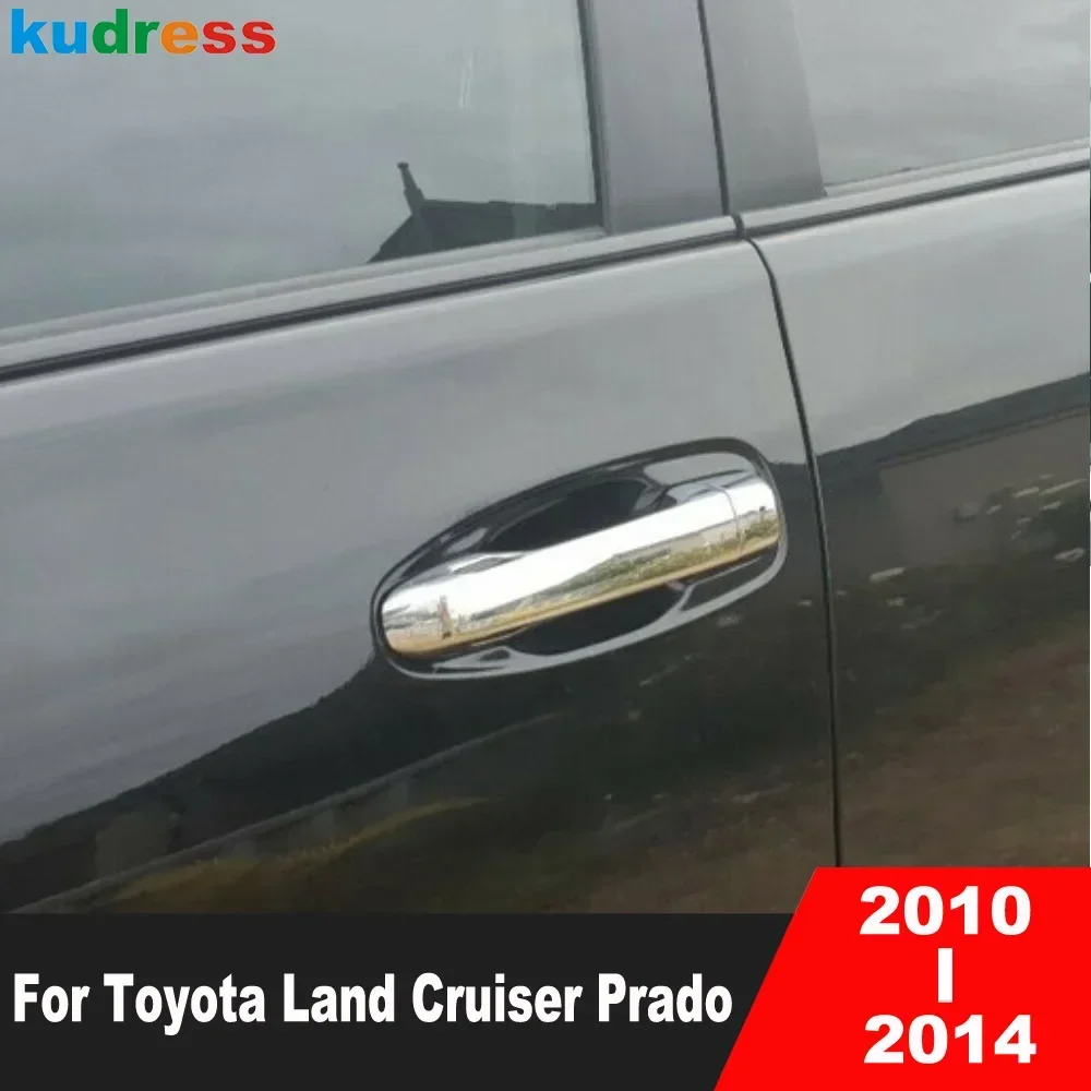 

For Toyota Land Cruiser Prado 150 2010 2011 2012 2013 2014 Chrome Car Side Door Handle Catch Cover Trim Overlay Accessories