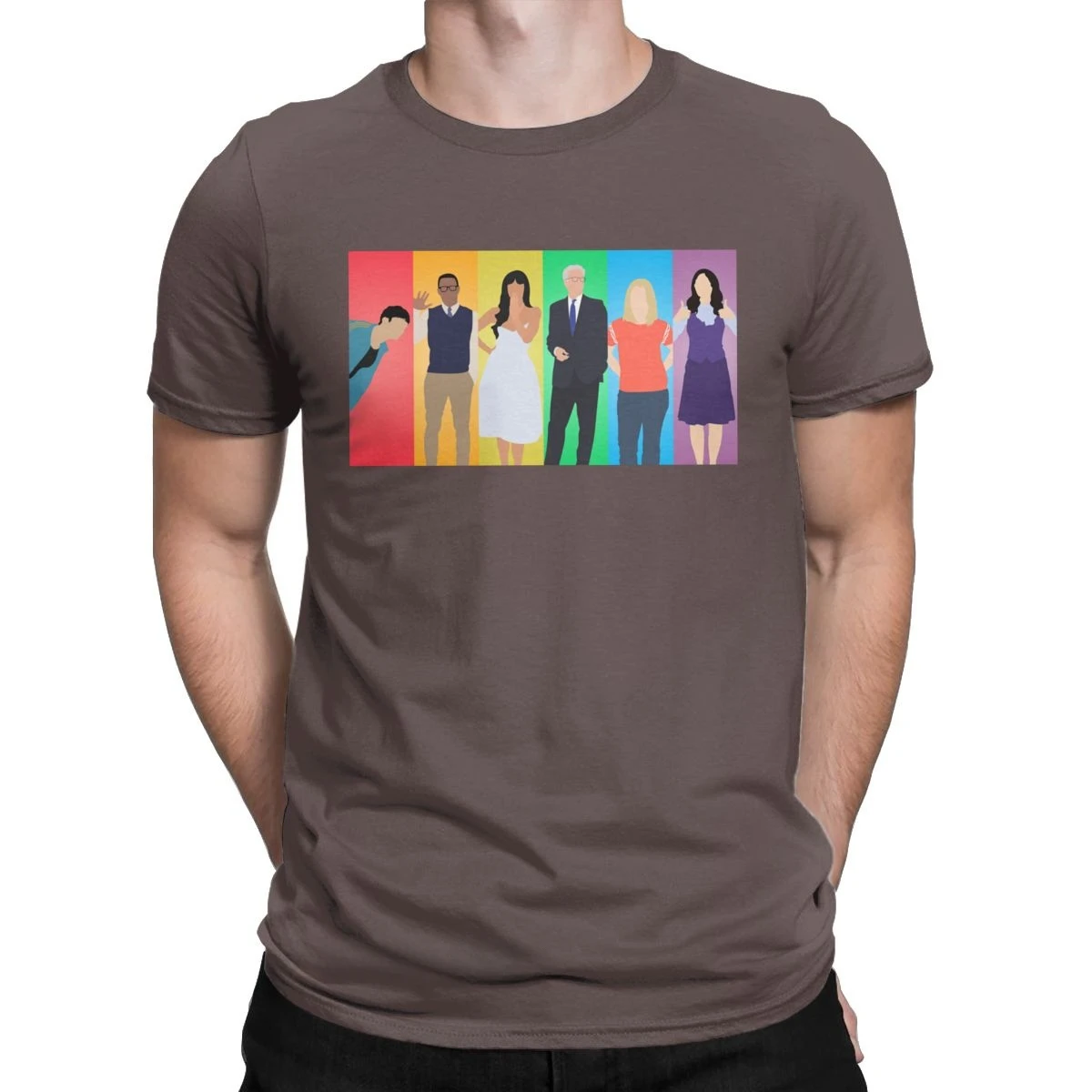 Community Tv Show Abed Troy Novelty Cotton Tee Shirt  The Good Place Tee Shirt For Men  Manga Harajuku Tshirt Printed Clothing image 3