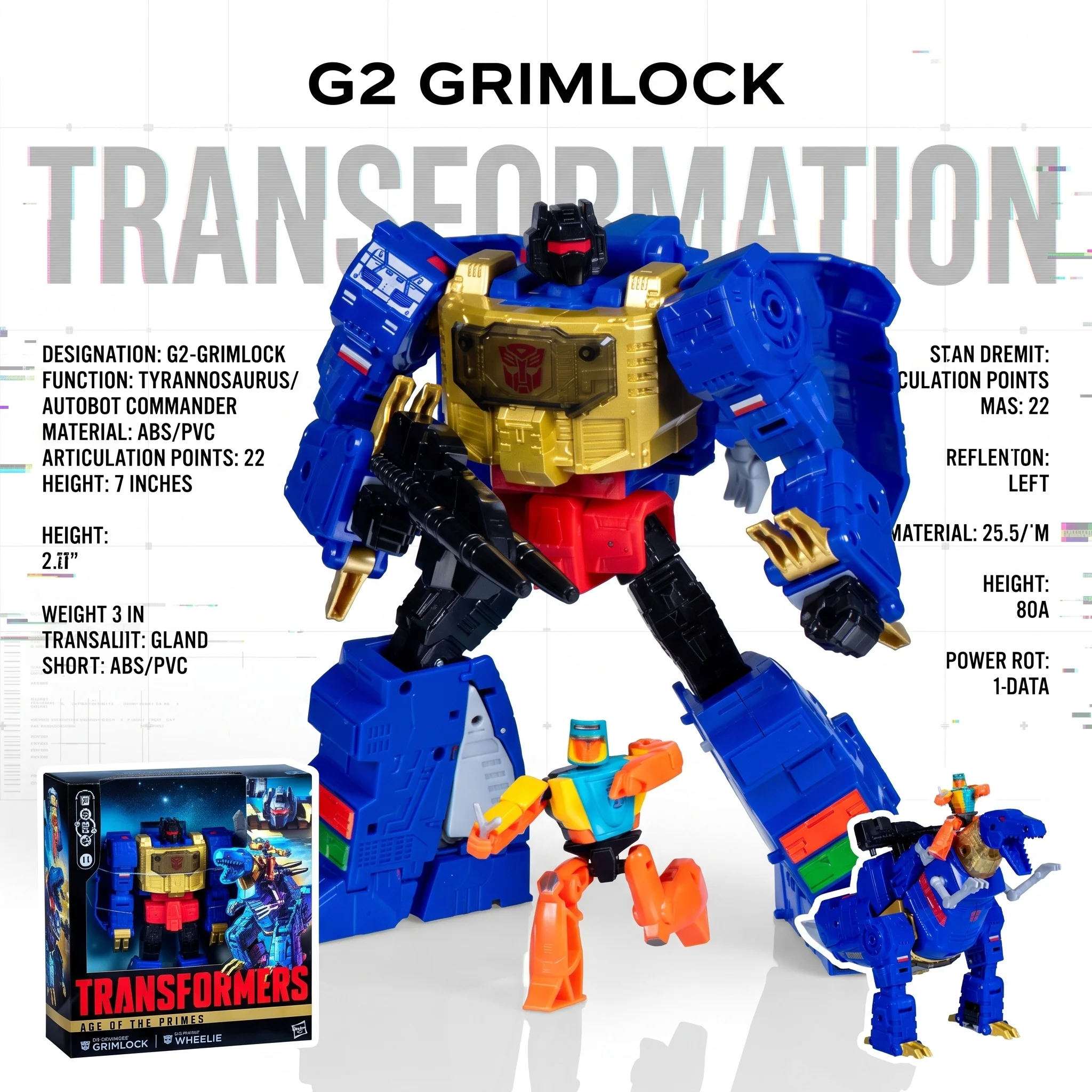 【In Stock】Hasbro Transformers Age of The Primes Grimlock & Wheelie Leader Class  Action Figures Collectible Model Hobbies Robots