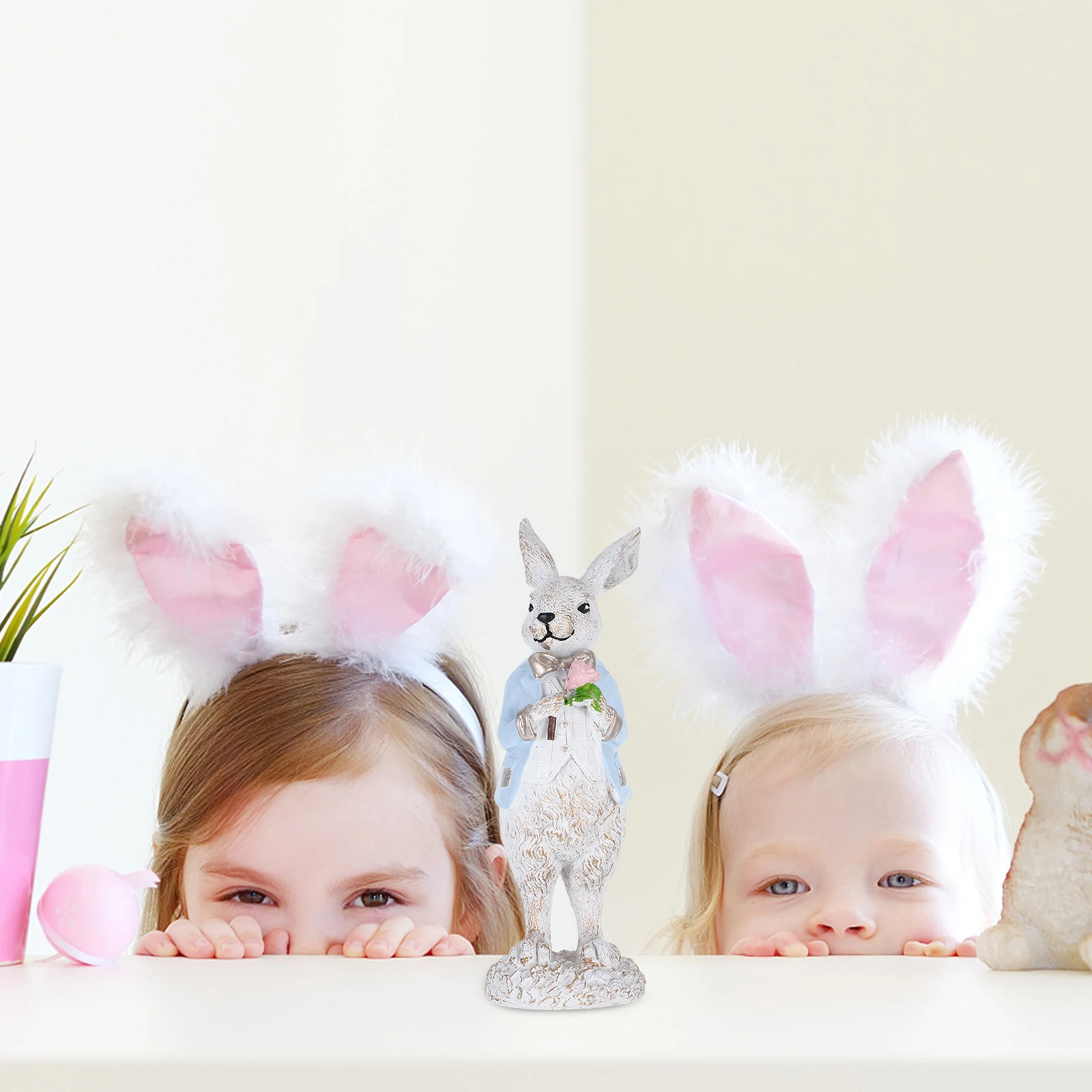 

Easter Bunny Ornaments Spring Decorations for Home Rabbit Statue Animal Figurine Garden