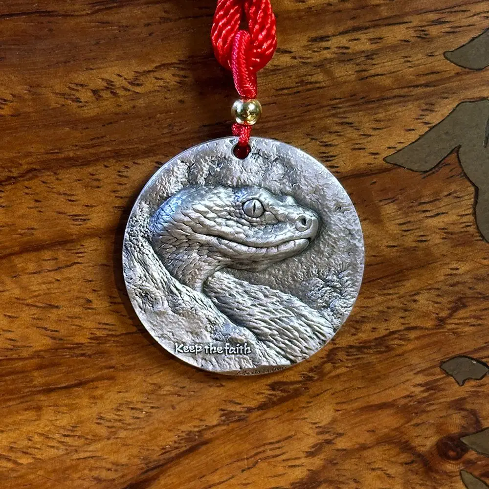 2025 New Year of Life Amulet Guardian Zodiac Snake Pendant Red Rope Solid Child Commemorative Gift Exquisite Pendant Accessories