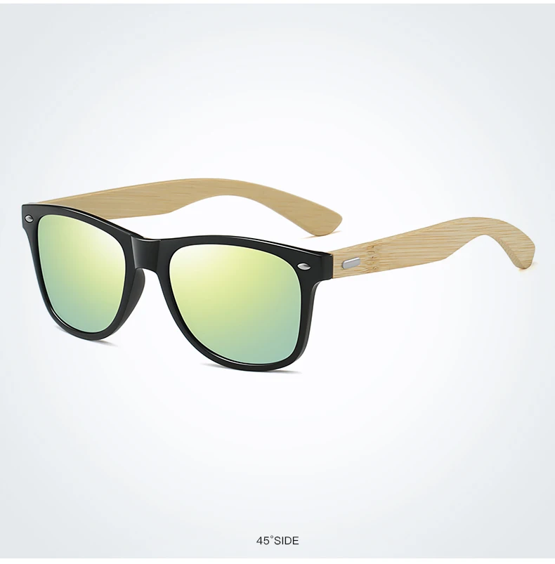 Mode Bambus Holz Vintage Quadrat Sonnenbrille Männer Frauen Luxus Marke Designer Sonnenbrille Holz Fahren Angeln UV400 Brillen – Detail 20