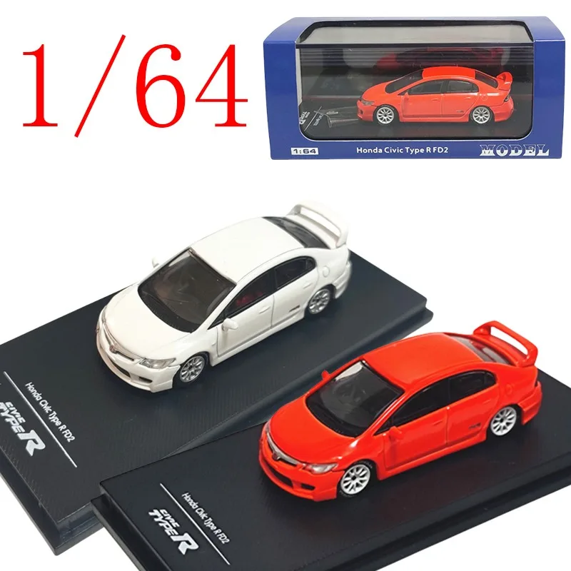 

ML литая под давлением модель автомобиля из сплава Honda в масштабе 1/64 Honda Civic Type R FD2, игровые транспортные средства, игрушки для мальчиков, подарок, оригинальная коробка