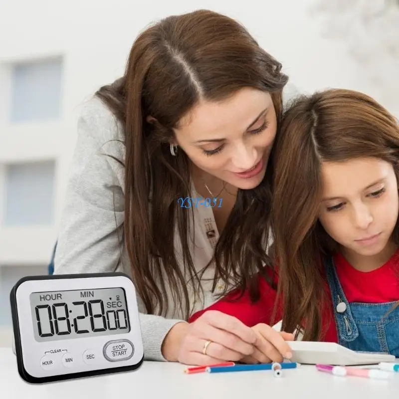

E15A Count Up/Down Timer for Teacher Classroom Kid Home Table Timer Stopwatch Cooking Timer Kitchen Digital Timer