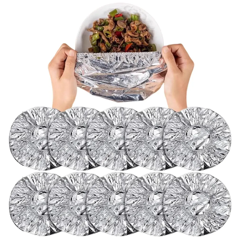 Versatile Reusable Multi Size Aluminum Foil Food Covers for Home Cook Chef Eco Friendly Kitchen Bowl Dish Storage Lids Set