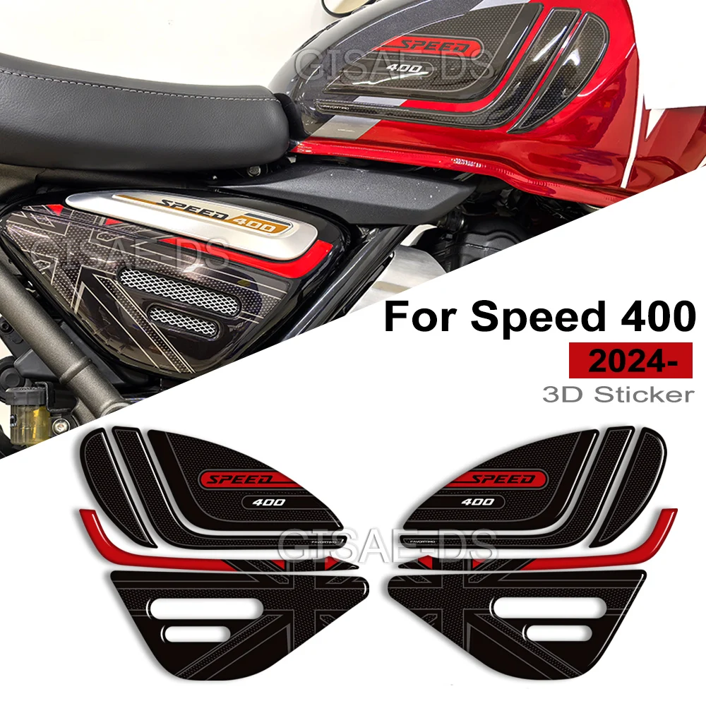 

For Triumph SPEED 400 speed Motorcycle Tank Pad Side Grips Gas Fuel Oil Kit Knee Fairing Fender Wheels Stickers Decals 2024 2025