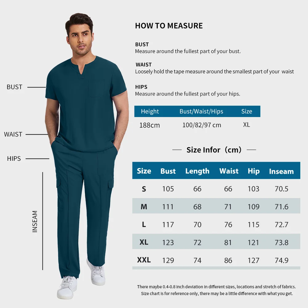 Sala de operação médico roupas uniformes enfermeira hospital conjunto de enfermagem qucik seco clínica dentária esfrega conjunto com grandes pacotes para homem