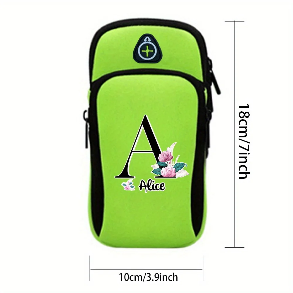 Customized Name Arm Strap Sports Phone Bag Running Arm Phone Bag Sports Phone Bag Personalized Pink Initial Printing