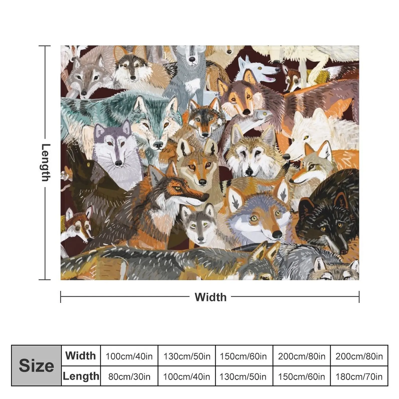 Wolves oclock Time to Wolf Throw Blanket Decoratives Decorative Sofa Blankets