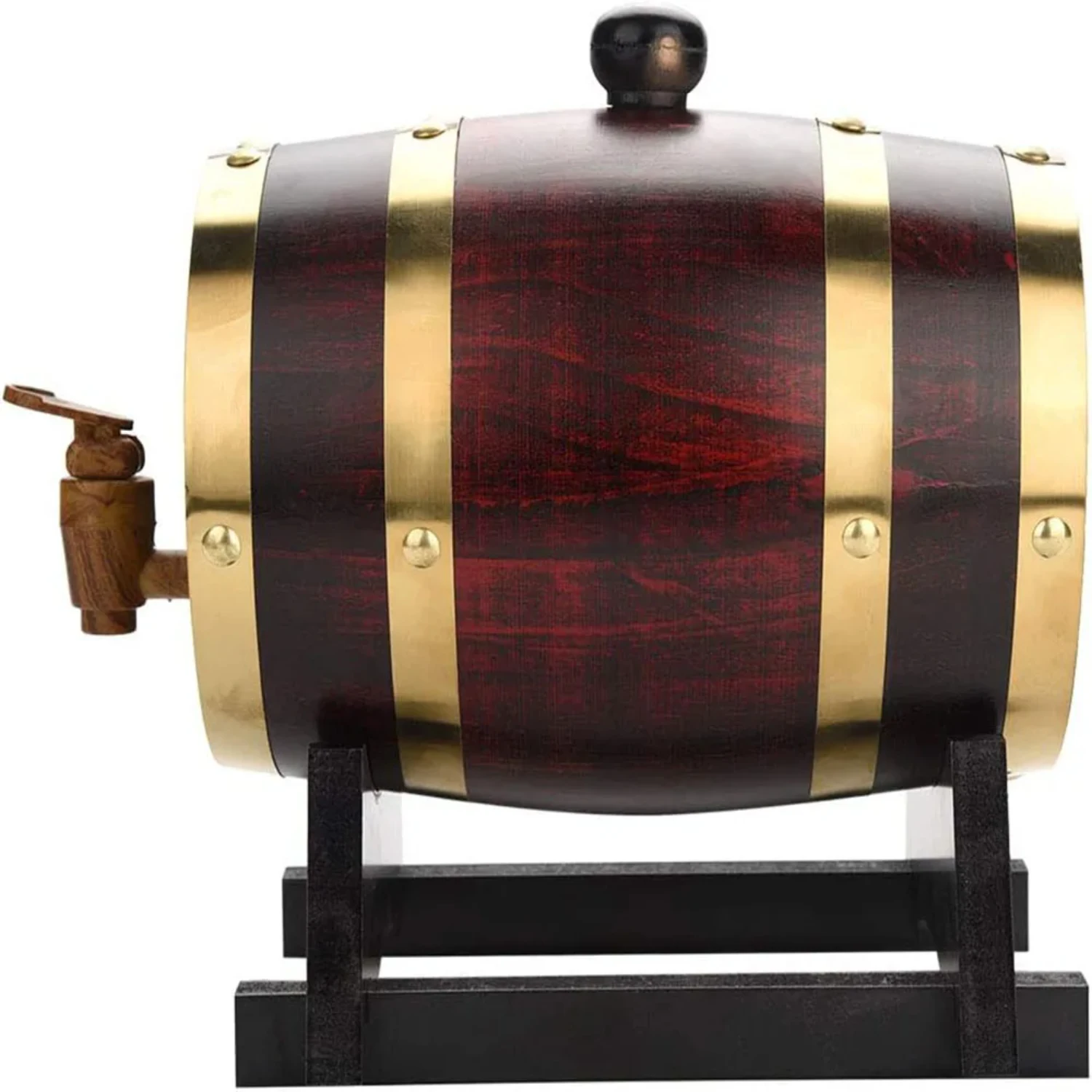 3L ไม้ Barrel Vintage Oak เบียร์เครื่องมือ Tap Dispenser หม้อเหล้ารัมวิสกี้ไวน์เครื่องมือวิสกี้ Barrel ขวดเหล้า