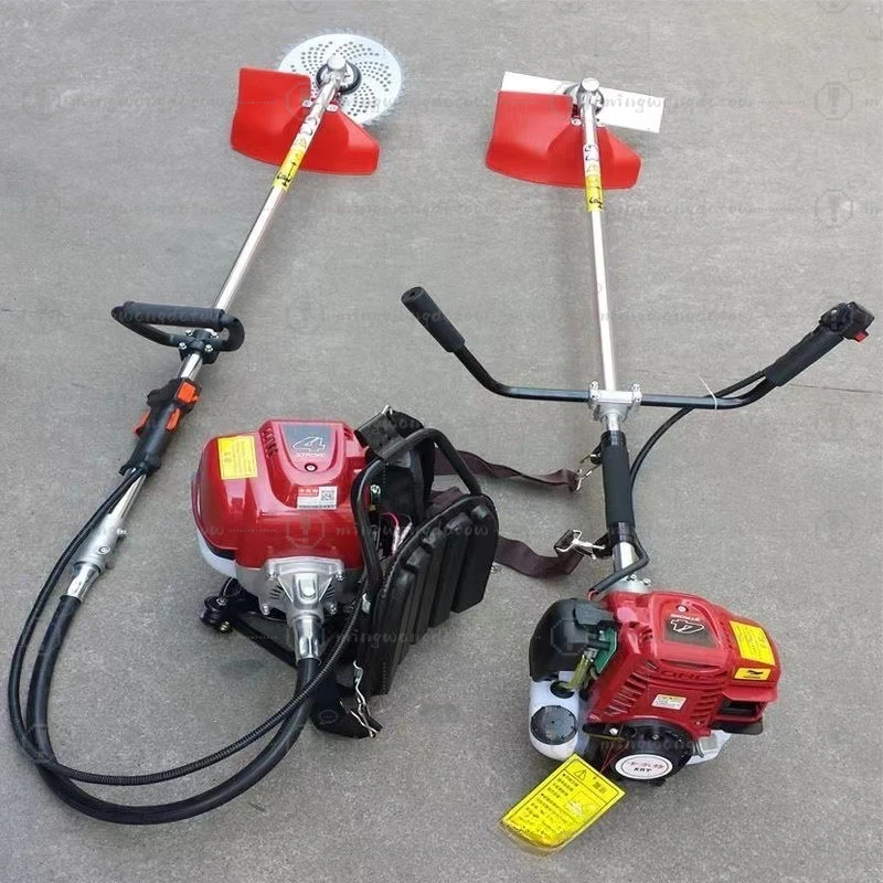 4-Stroke Backpack Brush Cutter Small Agricultural Weeder Grass Trimmer for Garden Lawn Yard Weeding Land Reclamation