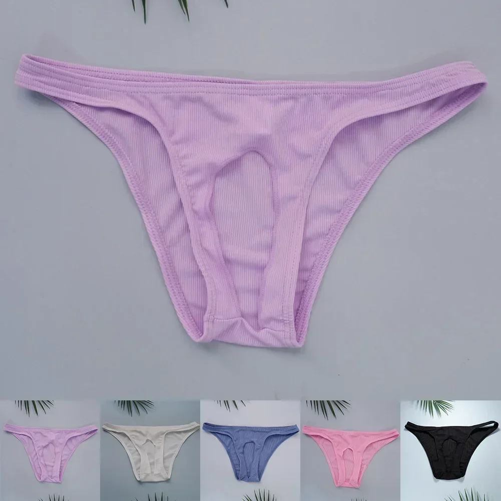 

Breathable Underwear Hollow Sexy Briefs Low Waist Style Medium Stretch Polyester Material Breathable Quick Dry Hollow Briefs