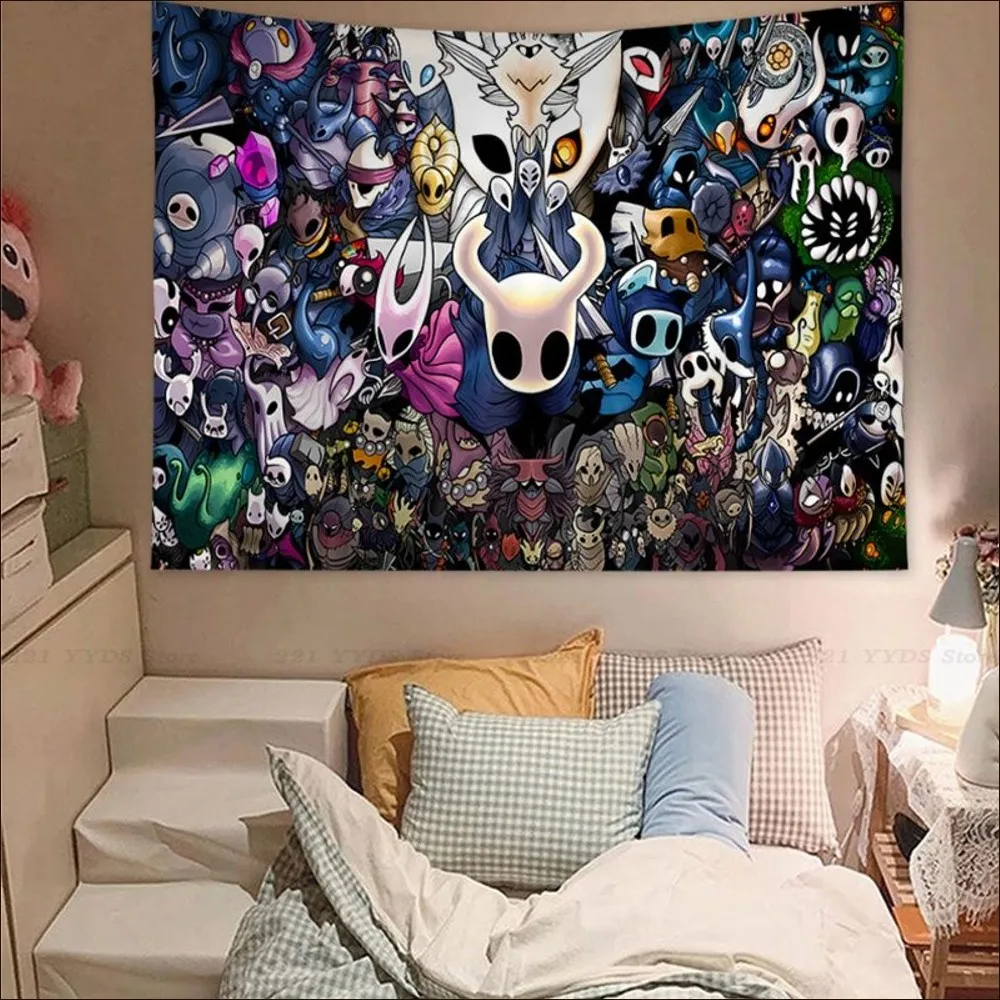 Hollow Knight Game Tapestry Colorful Tapestry Wall Hanging Bohemian Wall Tapestries Mandala Wall Hanging Sheets