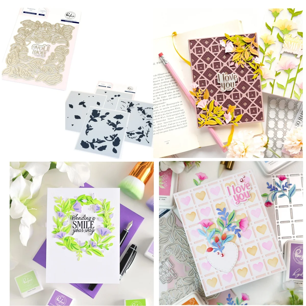 2026 Wild Meadow Wreath Floral Tale Jar of Wishes Metal Cutting Dies Clear Stamps Stencil for DIY Decorating Scrapbook Paper