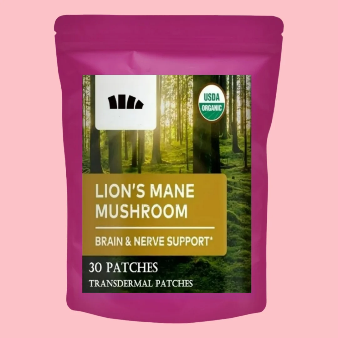 

30 Patches Lions Mane Mushroomm Transdermal Patches, Brain & Nerve Health Support