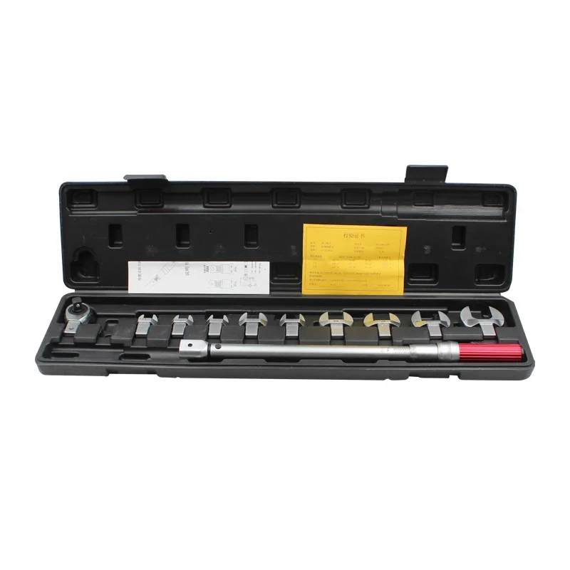 

Open End Spanner Kit Replaceable Head Torque Wrench 20-210 NM 1/2 Preset Click Wheel Professional Repair Tools