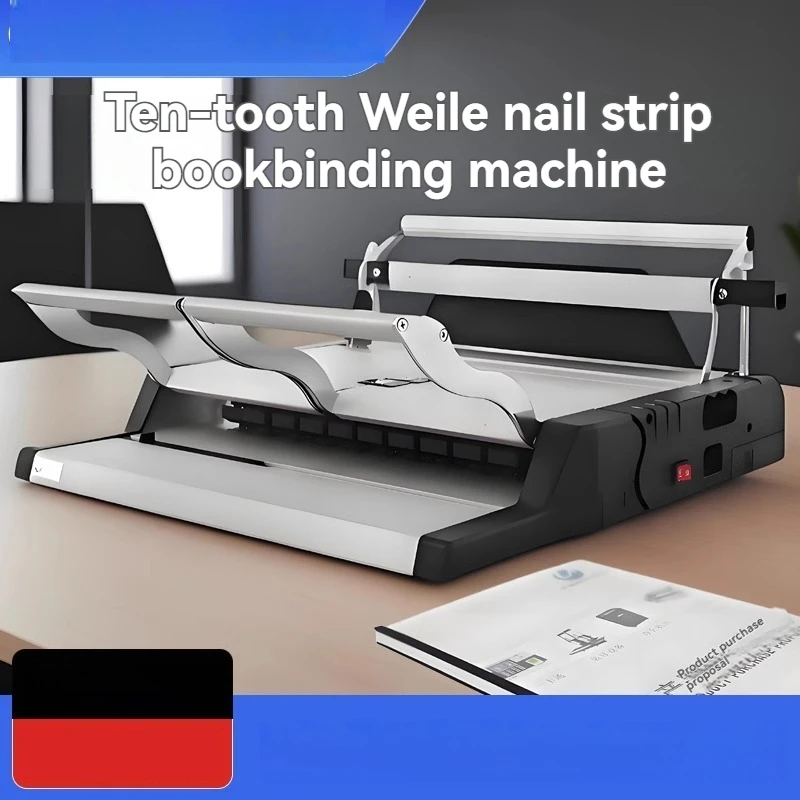 U-100 Hot Melt Ten Teeth Velcro Electric Graphic Store Report Financial Archives Accounting Vouchers Manual Binding Machine
