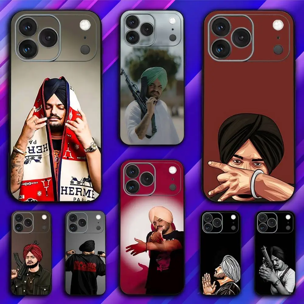 Funda de teléfono S-Sidhu Moose 295 Wala para iPhone 17,16,15,14,13,12,11,Pro,Max,Plus,X,XS,SE4,E,Mini,funda negra suave