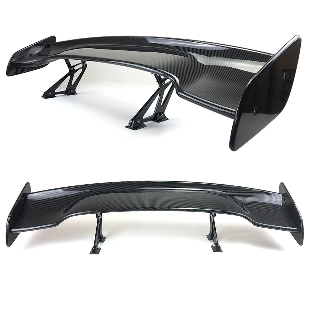 For 99% Sedan Common universal Wing Car Tuning accessories Tail Exterior Trim 145CM ABS GT Style Spoiler Black and Carbon Look