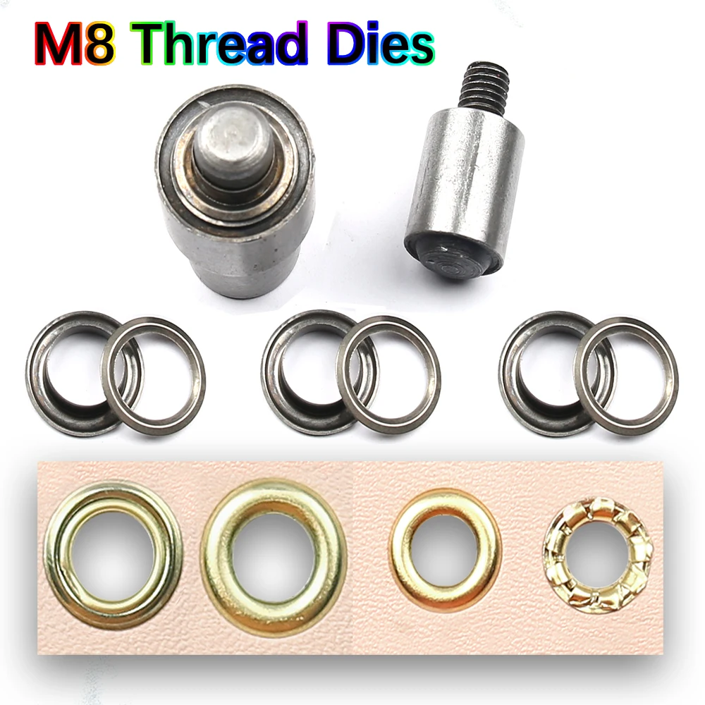 Leather Punch Hole and Eyelet Grommet Install Dies for Hand Press Mold for Curtains Shoes Leathercraft Sewing Accessorie