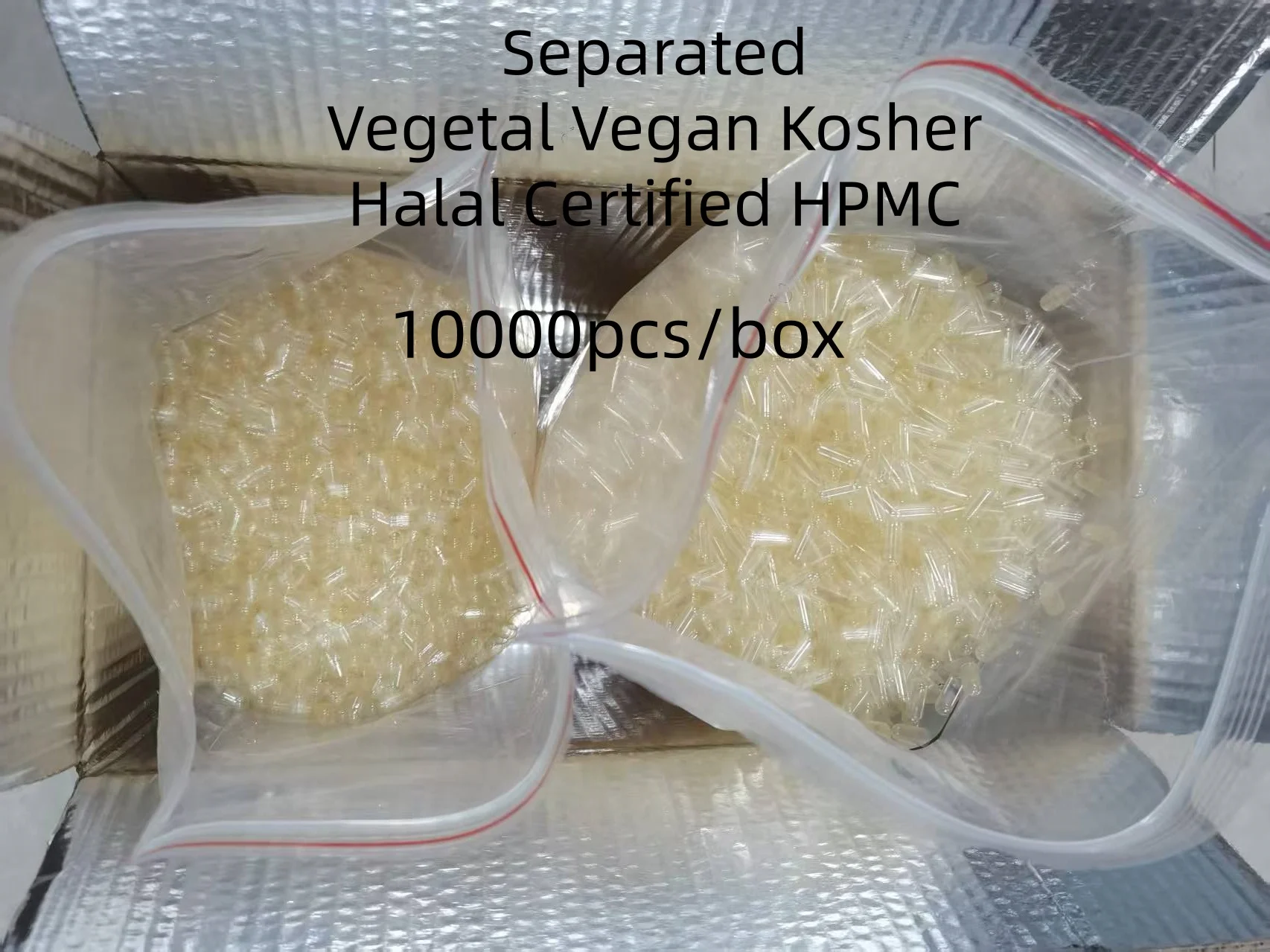 joined seperated Vegetarian DIY Empty Size 00 1 2 3 4 0, Transparent – 10000 Count, Easy to Fill