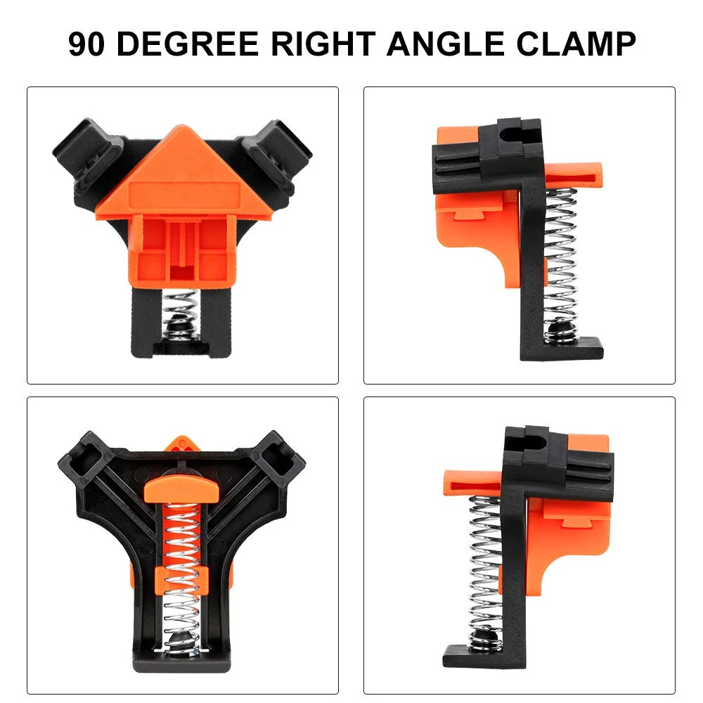 4pcs 90 Degree Right Angle Clamps Woodworking Corner Clip Straight Angle Fixing Clip Fixer Photo Frame Clamp Carpentry Hand Tool